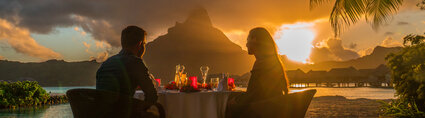 Air Tahiti Nui Honeymoon sunset Bora Veerdonk
